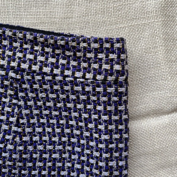 Royal Blue and White Tweed Skirt - Picture 5 of 8